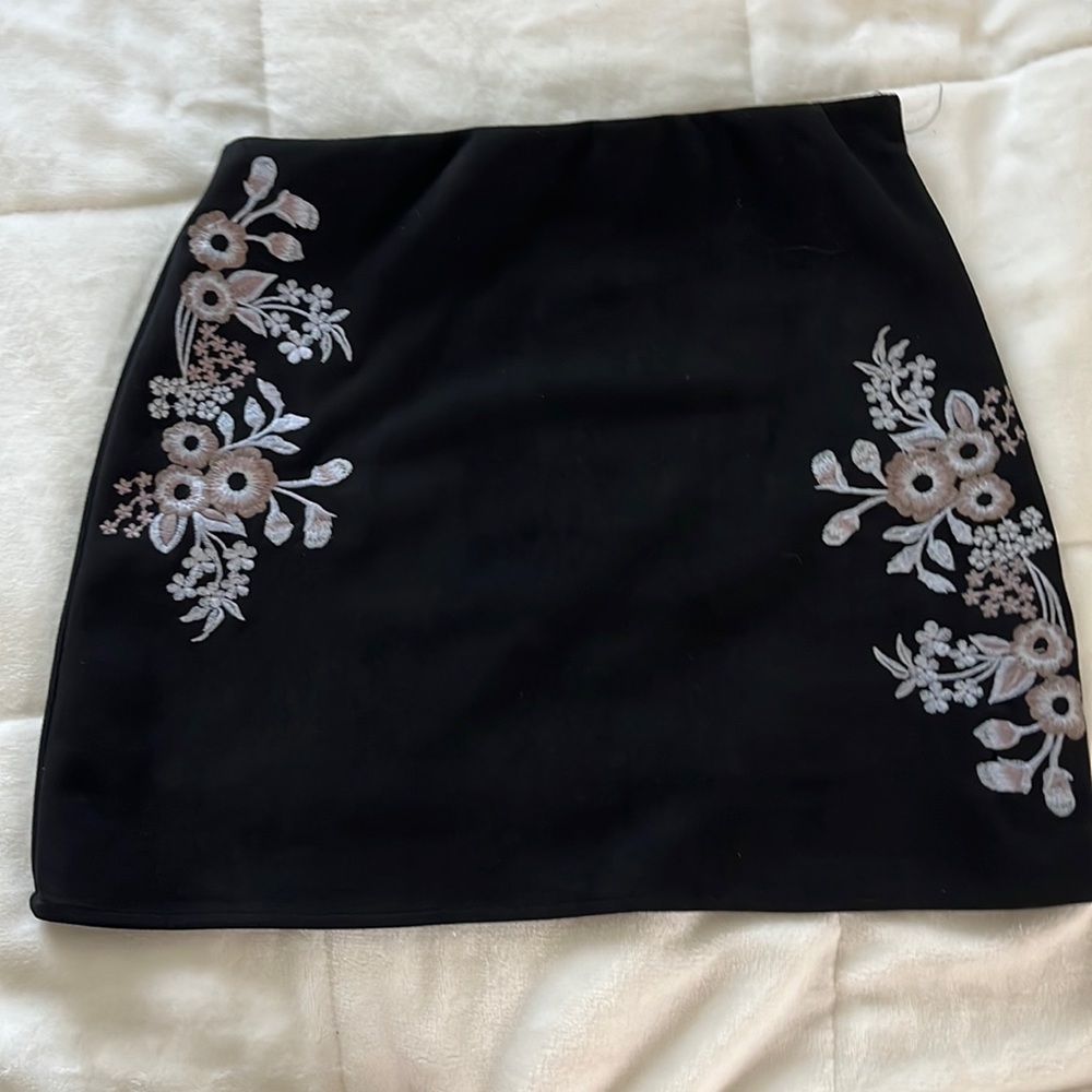(3for $20) Velvet Black Mini Skirt